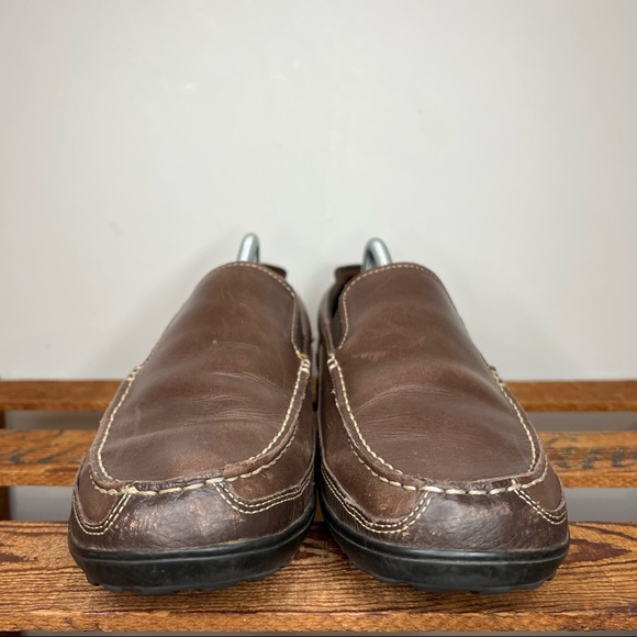 Cole Haan Brown Leather Tucker Venetian Driver Slip On Loafers Shoes Men’s 10.5 - Picture 2 of 10